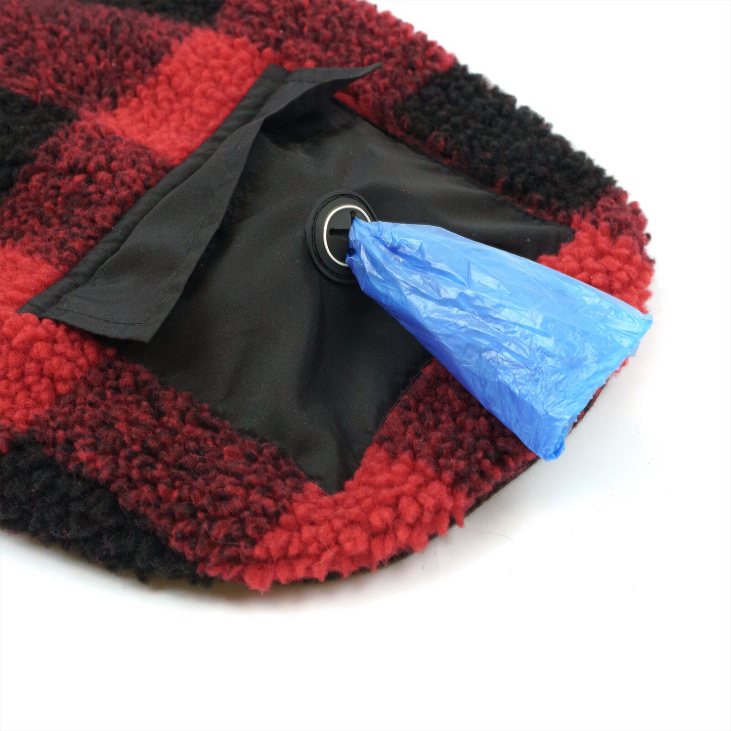 One Paw, Hooded Sherpa Dog Jacket with Poop Bag Dispenser, Multiple sizes