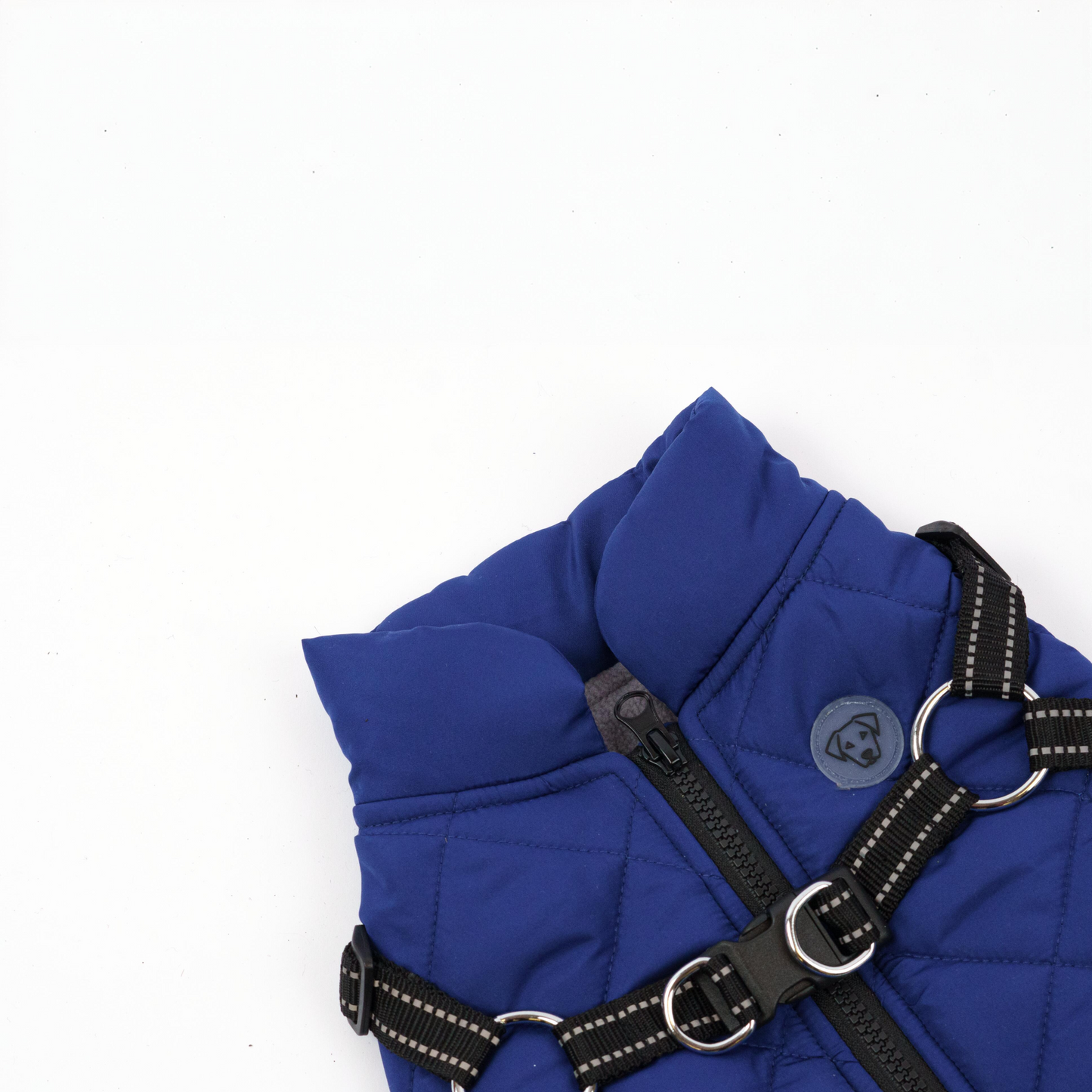 One Paw, Harness Dog Jacket with Built-In Harness, Water-Resistant, Navy, Multiple sizes